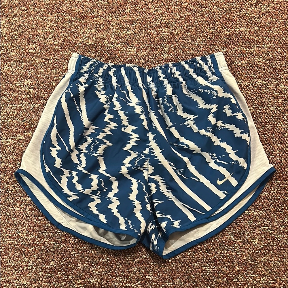 Nike Dri-fit Blue and White Running Shorts